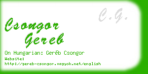 csongor gereb business card
