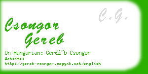 csongor gereb business card